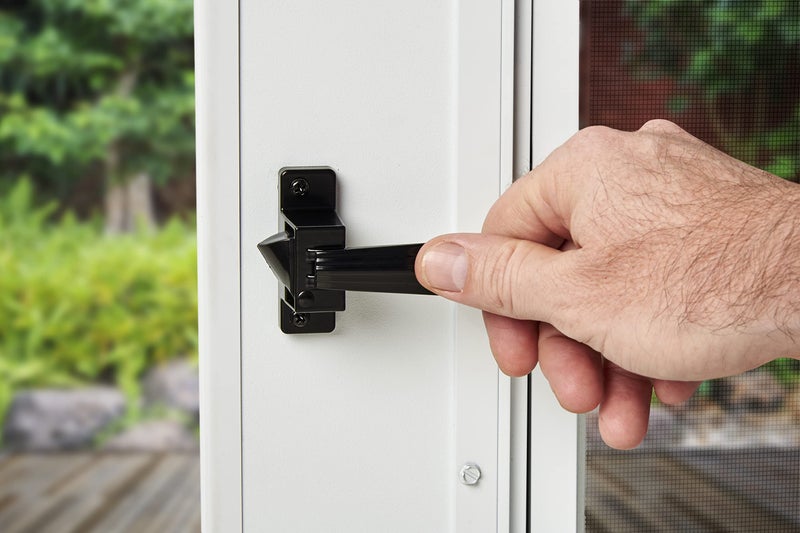 Wright Products - Colonial Tie Down Push Button Door Latch for Screen and Storm Doors, Black - Image 3